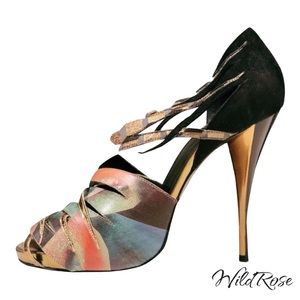 Pierre Hardy Strappy Woven Peep Toe Heels SZ 39 9